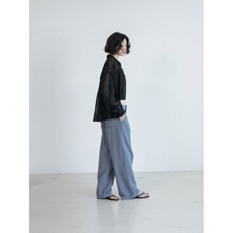 《予約販売》pattern sheer shirt/2colors_nb0402