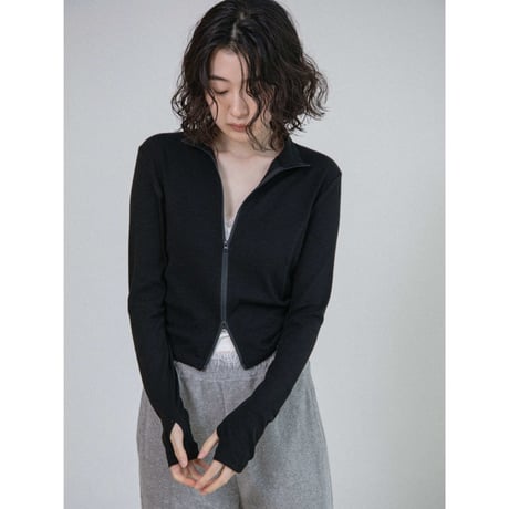 《予約販売》finger hole zipup tops/2colors_nt2692