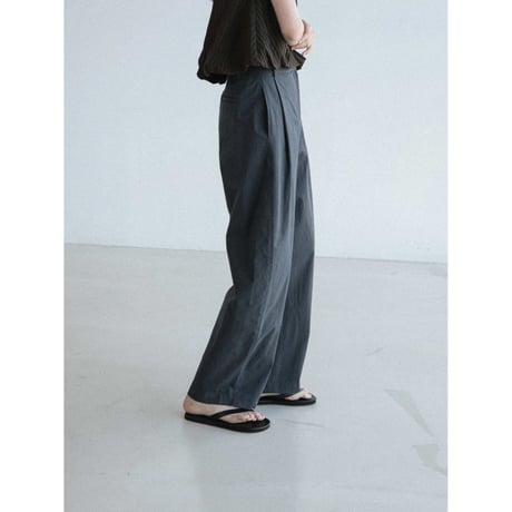 《予約販売》tuck accent oval light pants/2colors_np1312