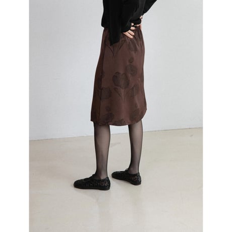 《予約販売》jacquard satin skirt/2colors_ns0103