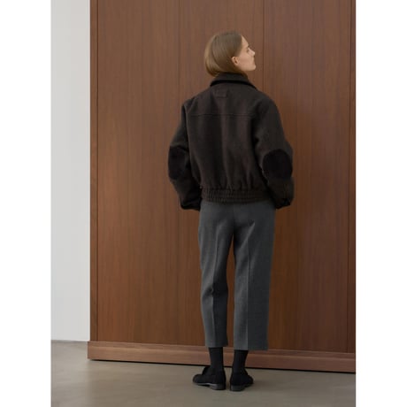 【11月16日以降順次発送商品】- AUTHENTIC series - quilting liner patch wool jacket/brown_an0067