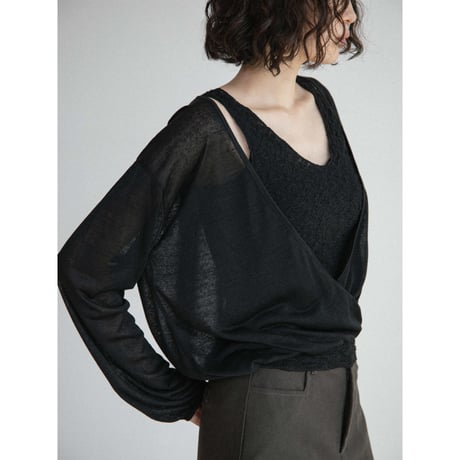 《予約販売》jacquard lacy sleeveless/2colors_nt2669