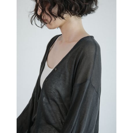 《予約販売》button accent sheer knit tops/2colors_nt2620