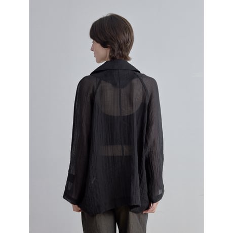 《予約販売》raglan sleeve sheer shirt jacket/2colors_no0538