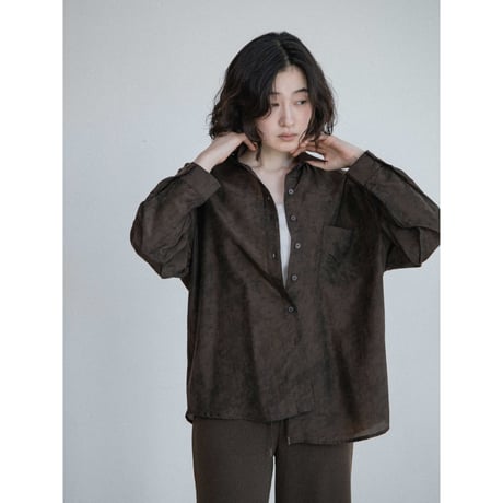 《予約販売》material satin over shirt_nb0424