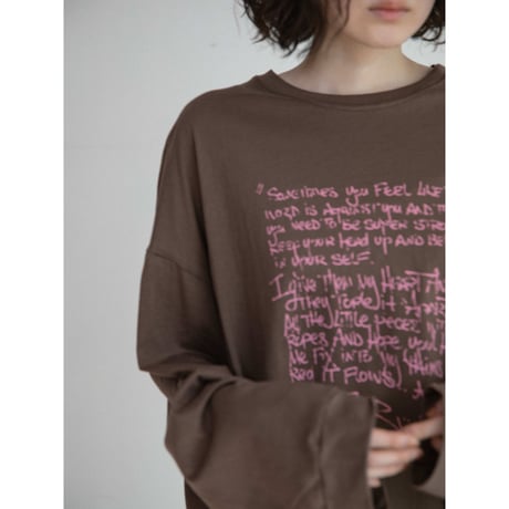 《予約販売》lettering accent loose tops/2colors_nt2678