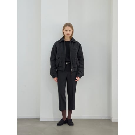 【11月16日以降順次発送商品】- AUTHENTIC series - quilting liner patch wool jacket/charcoal_an0068