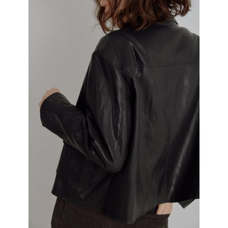 《予約販売》leather like minimal jacket/2colors_no0544
