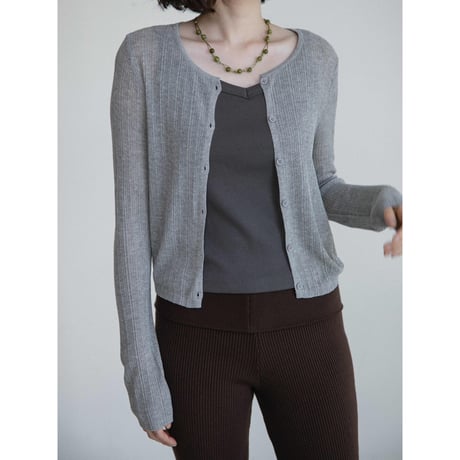 《予約販売》sheer lib knit cardigan/3colors_nt2665