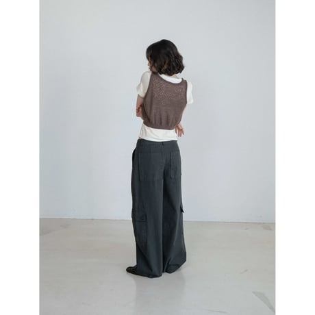 《予約販売》jacquard minimal knit vest/2colors_nt2658