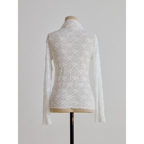 《予約販売》jacquard lacy sheer tops/3colors_nt2700