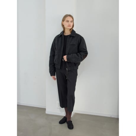 【11月16日以降順次発送商品】- AUTHENTIC series - quilting liner patch wool jacket/charcoal_an0068