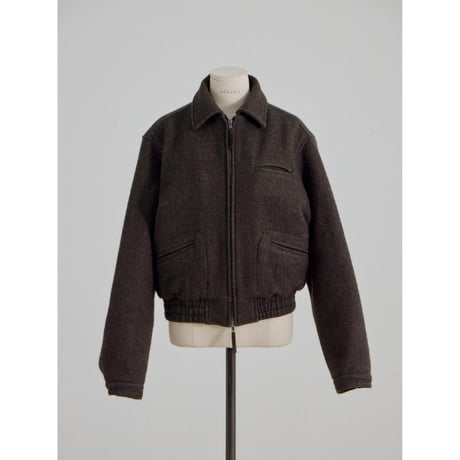 【11月16日以降順次発送商品】- AUTHENTIC series - quilting liner patch wool jacket/brown_an0067