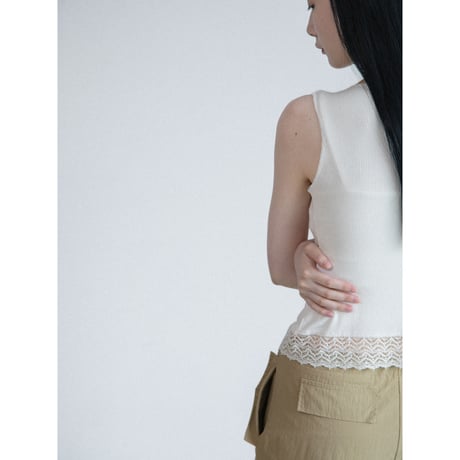 《予約販売》lace hem lib sleeveless/2colors_nt2640