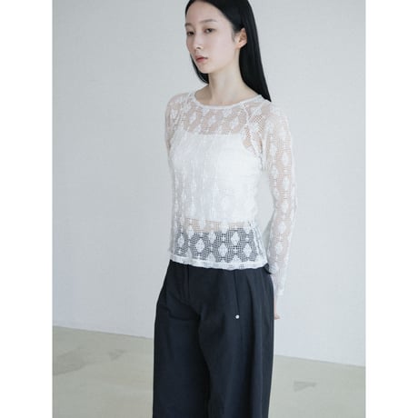 《予約販売》jacquard accent knit tops/2colors_nt2650
