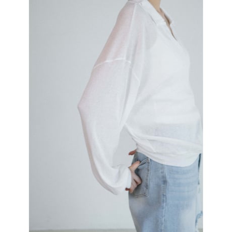 《予約販売》skipper sheer knit tops/2colors_nt2621