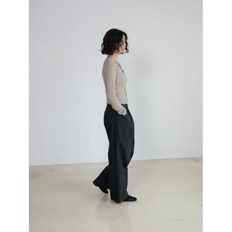 《予約販売》one tuck wide cotton pants/2colors_np1289