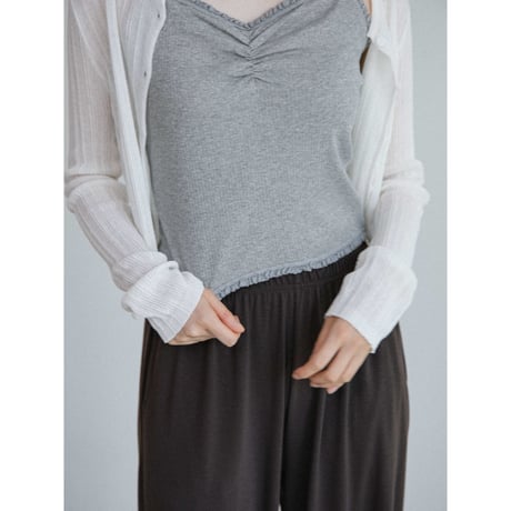 《予約販売》sheer lib knit cardigan/3colors_nt2665