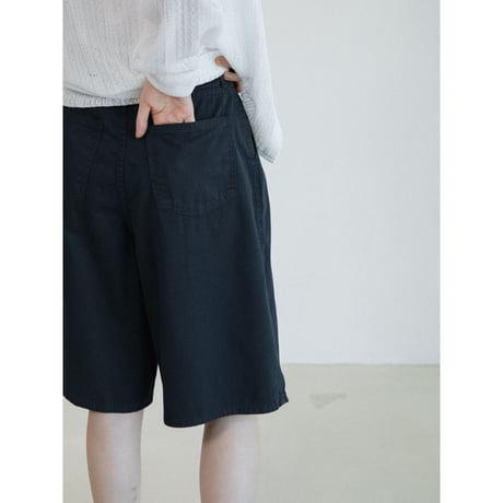 《予約販売》cotton half navy pants_np1280