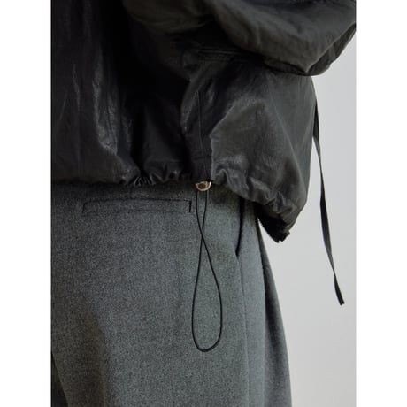 《予約販売》leather like gather blouson/2colors_no0543