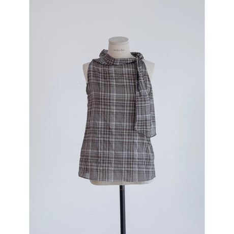 《予約販売》sheer check sleeveless/2colors_nb0400