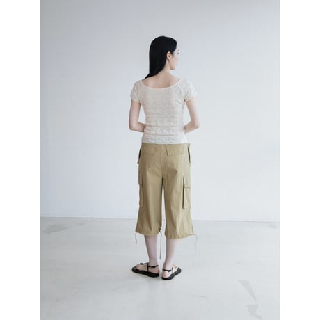 《予約販売》jacquard accent stretch tops/2colors_nt2649