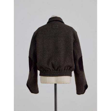 【11月16日以降順次発送商品】- AUTHENTIC series - quilting liner patch wool jacket/brown_an0067
