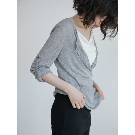 《予約販売》henley neck 2way tops/2colors_nt2663