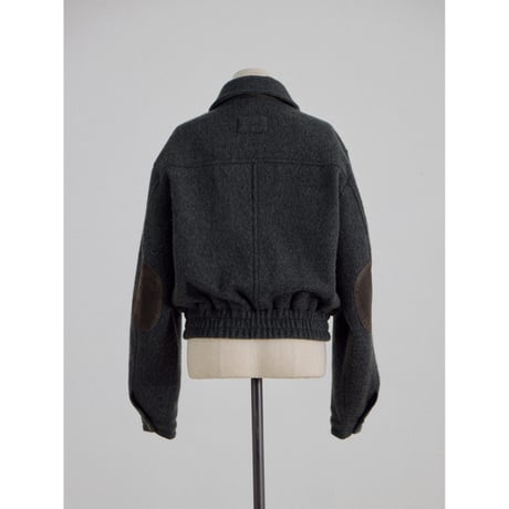 【11月16日以降順次発送商品】- AUTHENTIC series - quilting liner patch wool jacket/charcoal_an0068