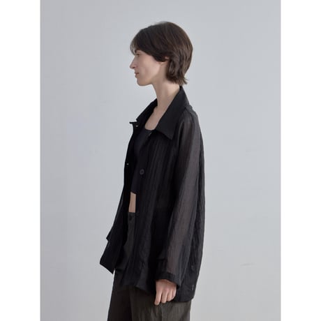 《予約販売》raglan sleeve sheer shirt jacket/2colors_no0538