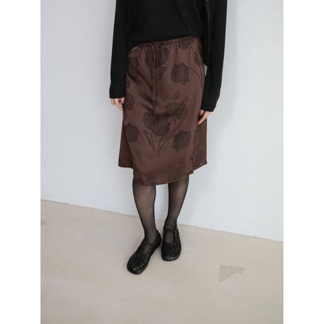 《予約販売》jacquard satin skirt/2colors_ns0103