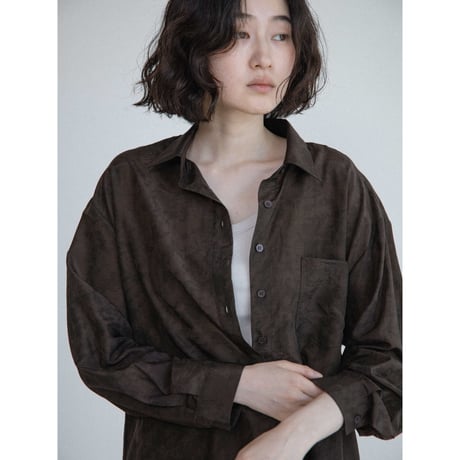 《予約販売》material satin over shirt_nb0424