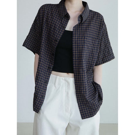 《予約販売》check half shirt_nb0410