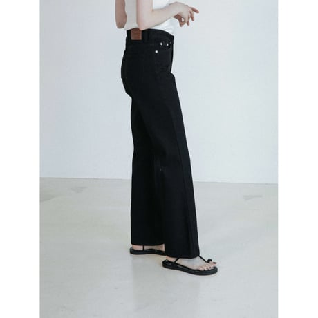 《予約販売》straight cotton black pants_np1286