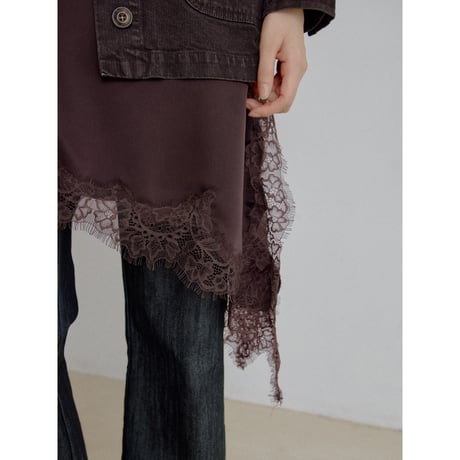 《予約販売》satin lacy tunic/2colors_nt2699