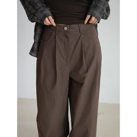 《予約販売》two tuck cotton wide pants/2colors_np1293