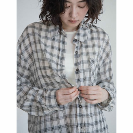 《予約販売》mannish 2way check shirt/2colors_nb0425