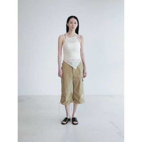 《予約販売》jacquard sheer halter neck tops/2colors_nt2632