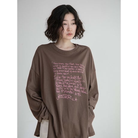 《予約販売》lettering accent loose tops/2colors_nt2678