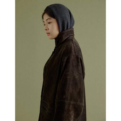 - AUTHENTIC series - real suède rich jacket/brown_an0063