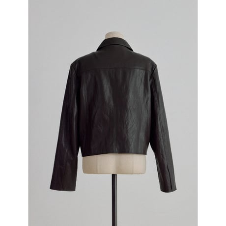 《予約販売》leather like minimal jacket/2colors_no0544