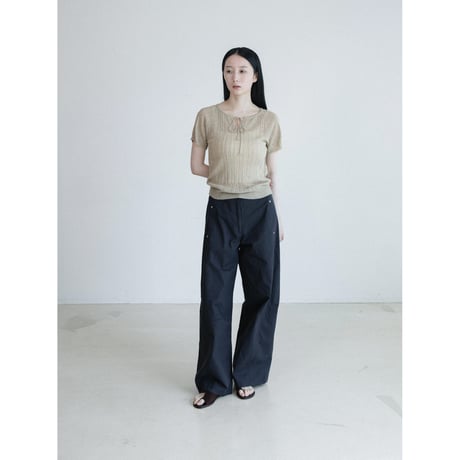 《予約販売》accent linen summer knit tops/2colors_nt2648