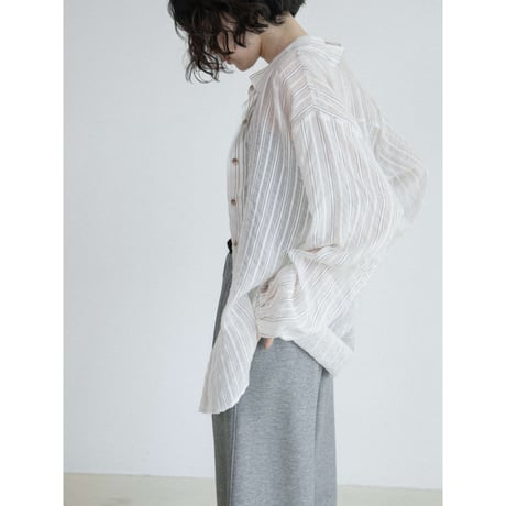 《予約販売》handsome stripe sheer shirt_nb0403