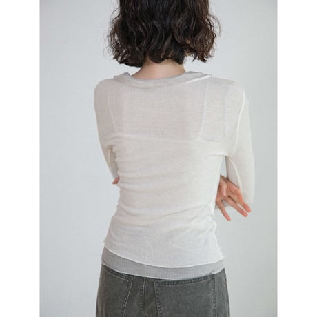 《予約販売》lib sheer skipper tops/2colors_nt2685