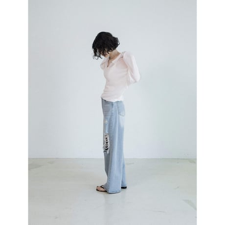 《予約販売》skipper sheer knit tops/2colors_nt2621