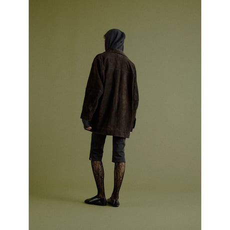 - AUTHENTIC series - real suède rich jacket/brown_an0063