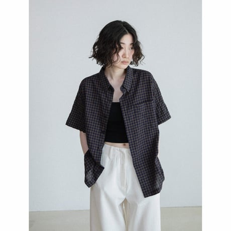 《予約販売》check half shirt_nb0410