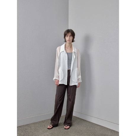 《予約販売》raglan sleeve sheer shirt jacket/2colors_no0538