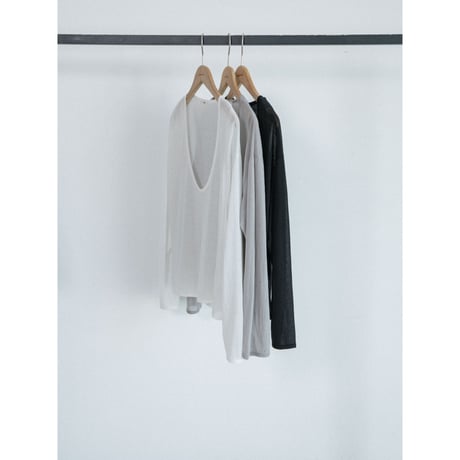 《予約販売》u neck sheer tops/3colors_nt2622