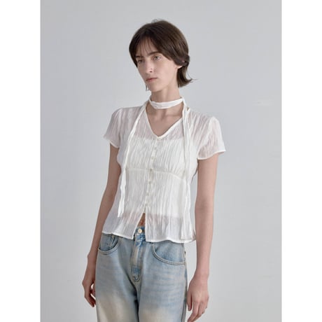《予約販売》tie & rincl blouse/2colors_nb0396